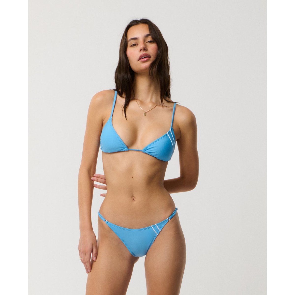 Haut de maillot de bain triangle coulissant Stephanie Gilmore sky blue, RIP CURL