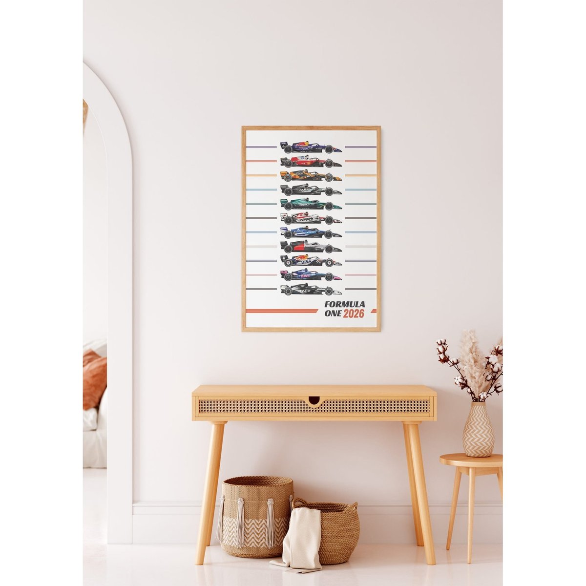 Affiche Ecuries Formule 1 2026 blanc, L'AFFICHERIE