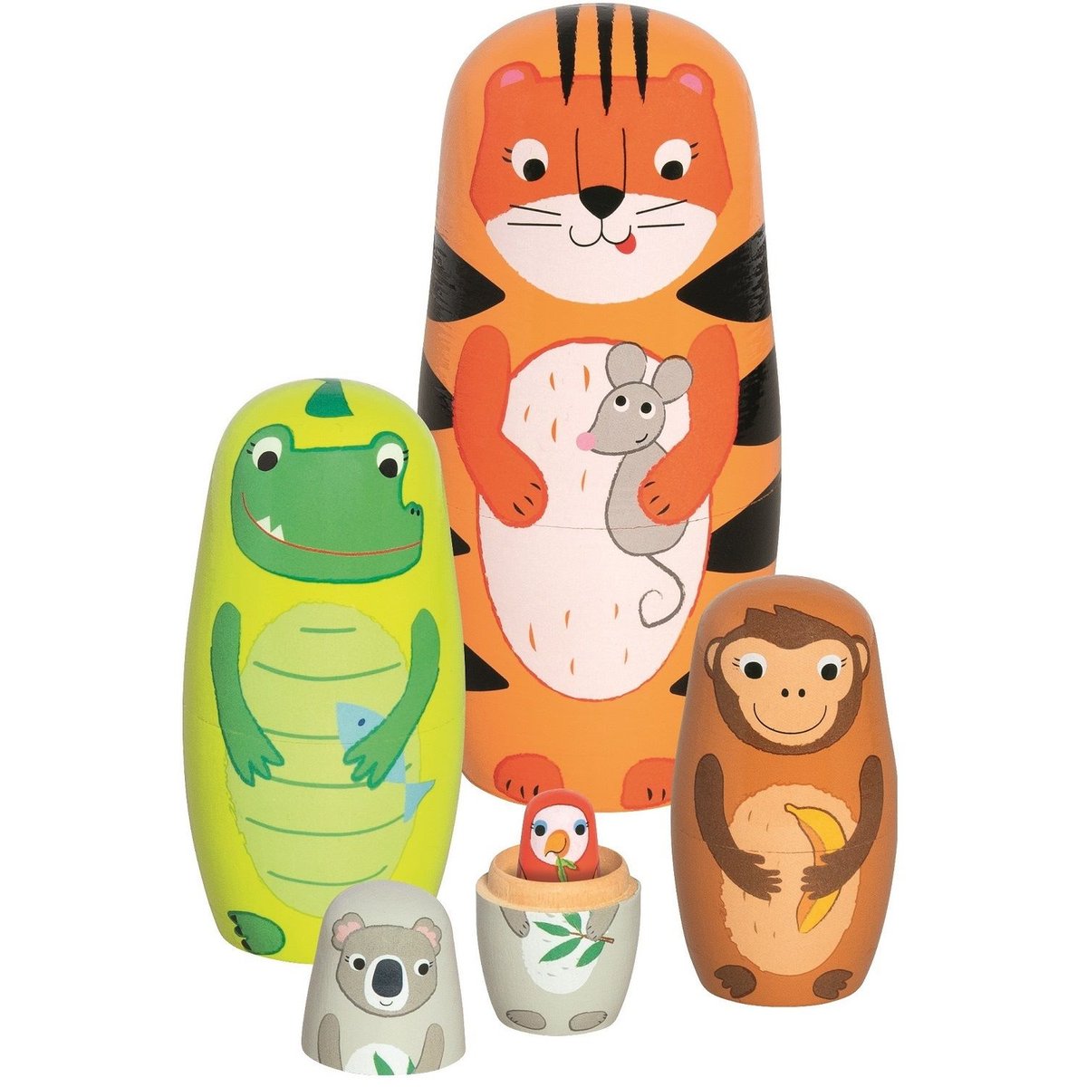 Poupées gigognes Tigre Tavi et ses amis orange, GOKI