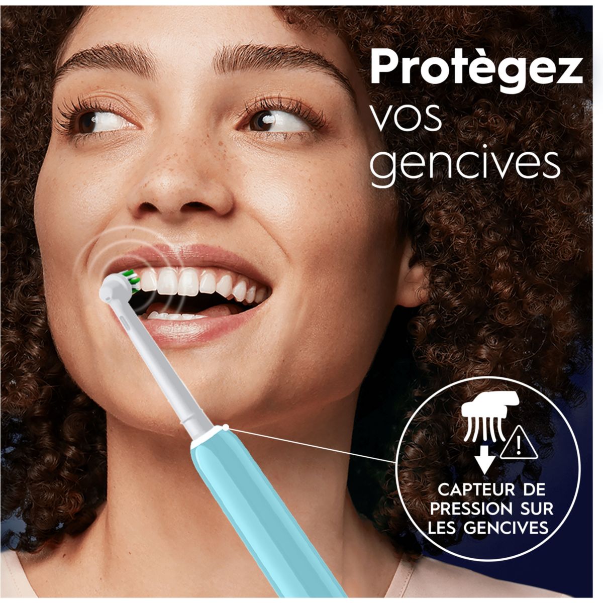 Brosse à dents électrique Pro 1 Bleue Sensitive Clean couleur unique, ORAL B