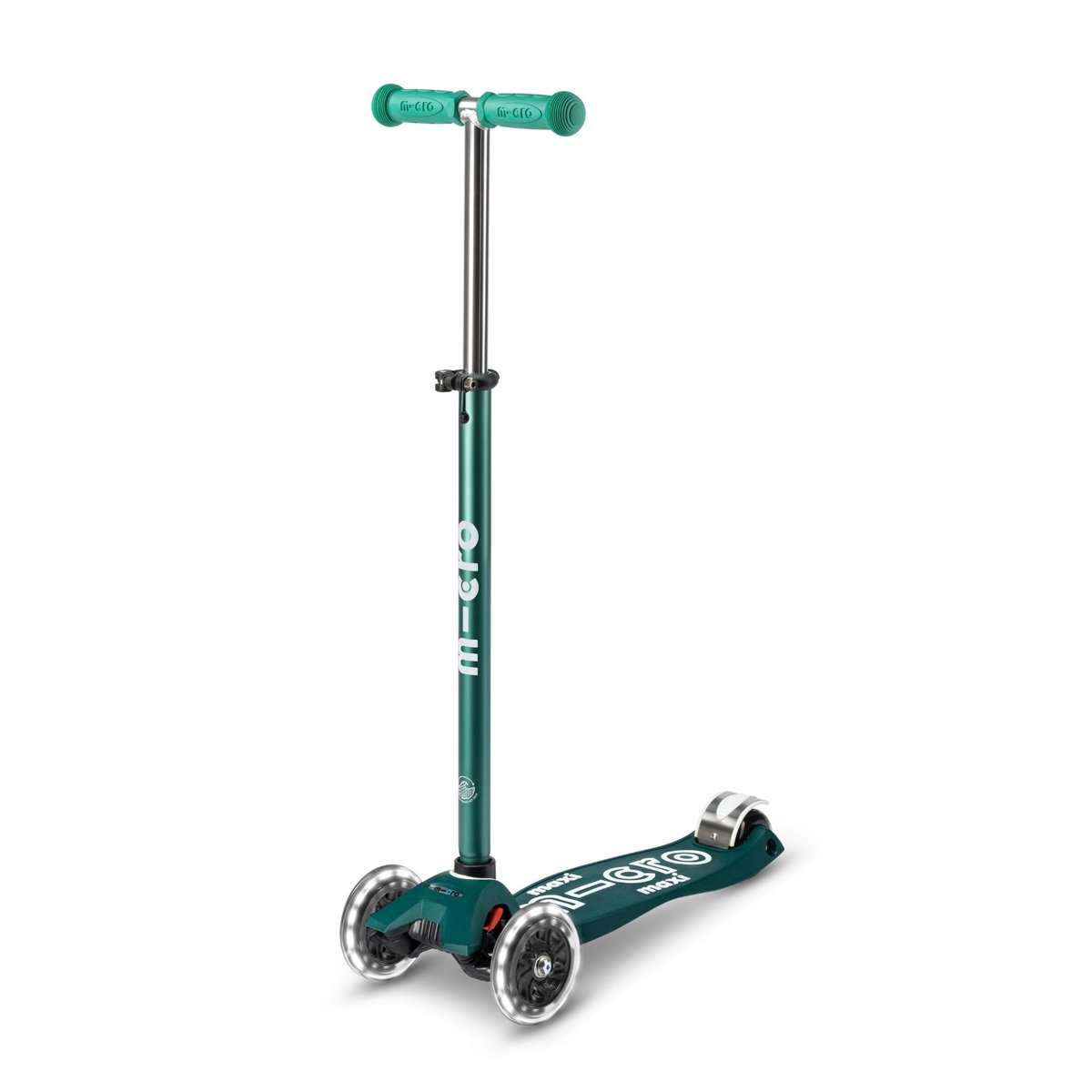 Maxi Micro Deluxe Eco LED - vert, MICRO MOBILITY