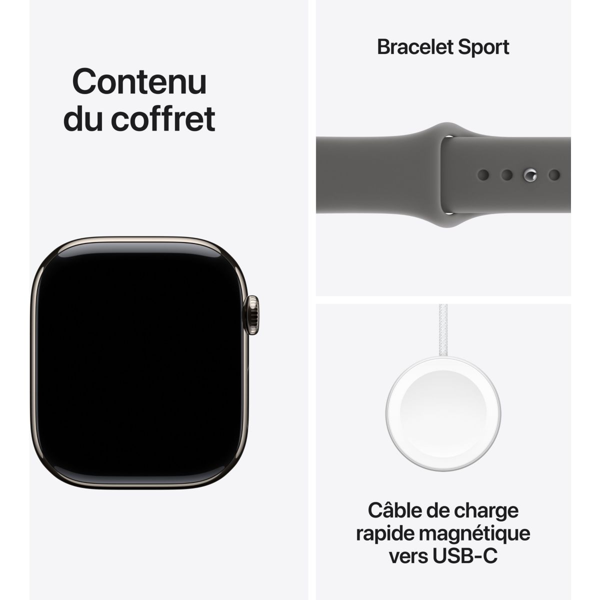 Montre connectée 42mm Tit Naturel / Gris Serie 11 S/M Cellular gris, APPLE