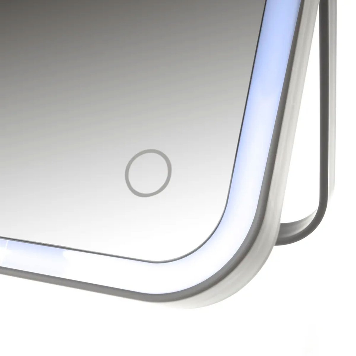 Miroir de maquillage à poser lumineux led gris 15x2.5x22cm gris, WADIGA
