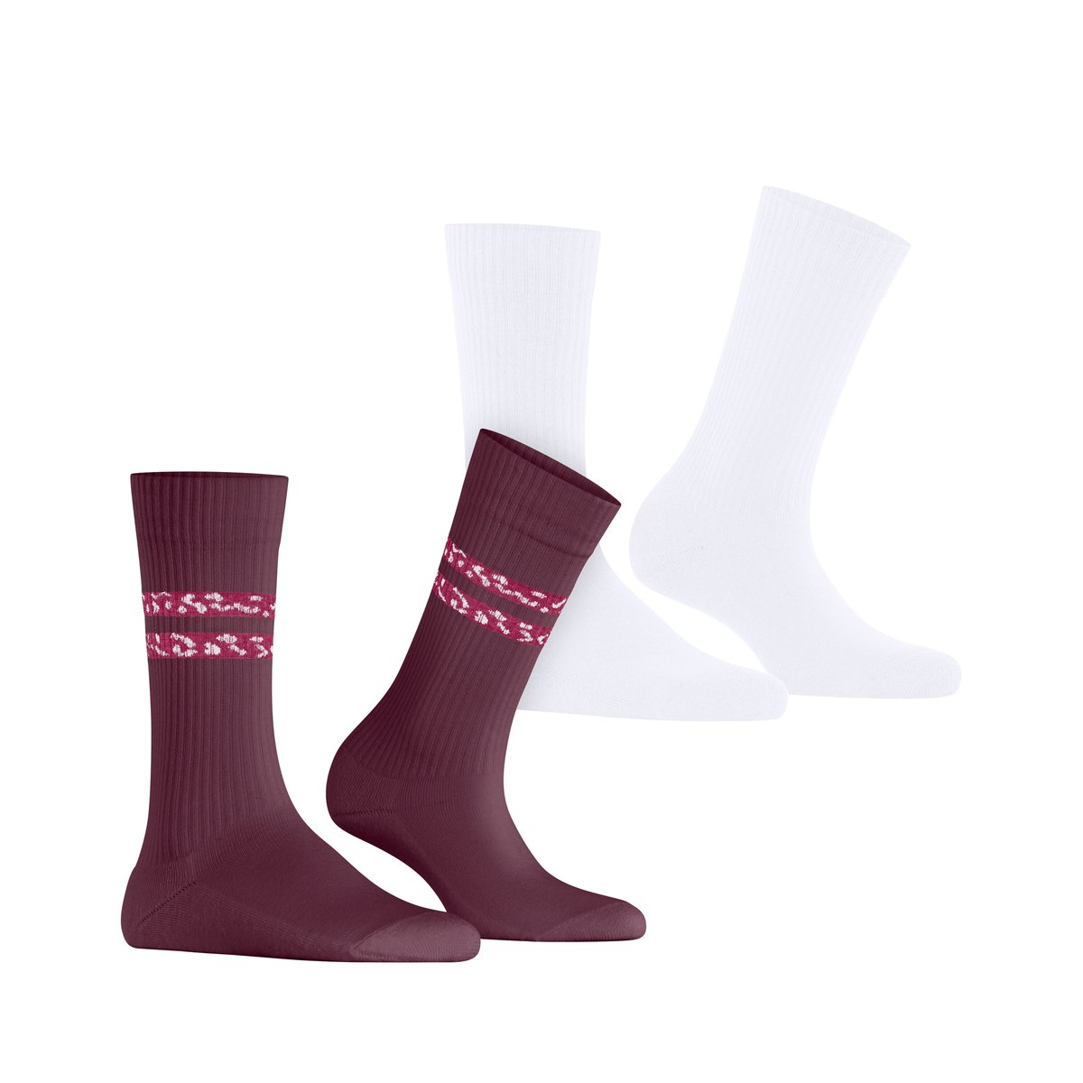 Chaussettes Memphis Rib 2-Pack Opaque coloré, ESPRIT
