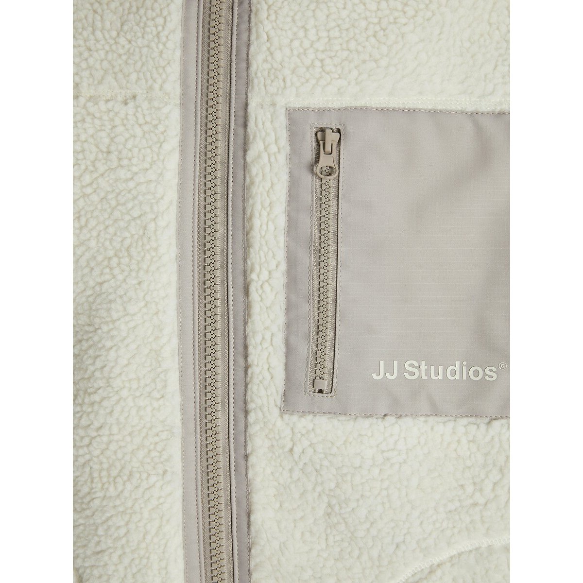Sherpa Jacket with Contrasting Pocket off-white, JACK & JONES