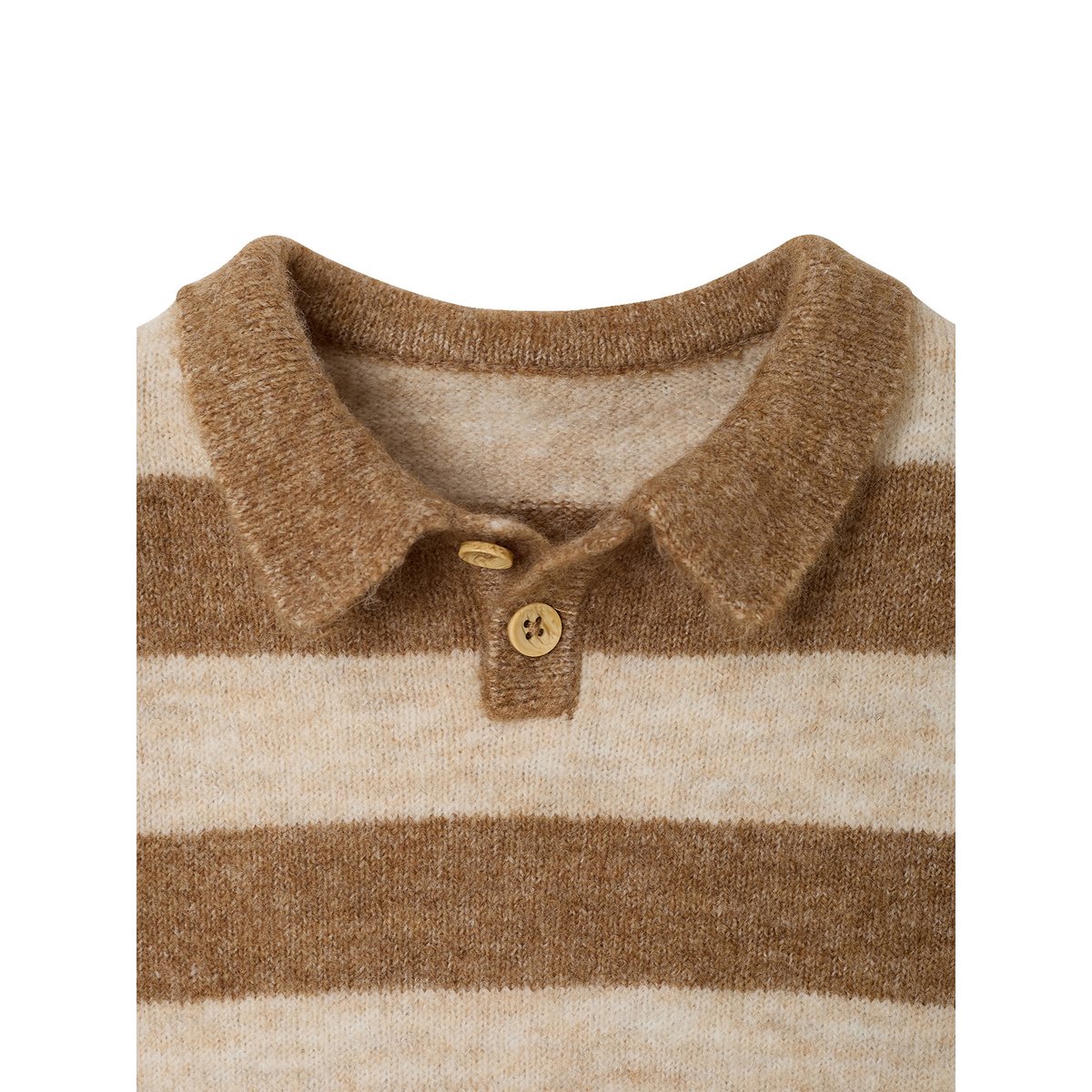 Pull polo taupe, VERTBAUDET