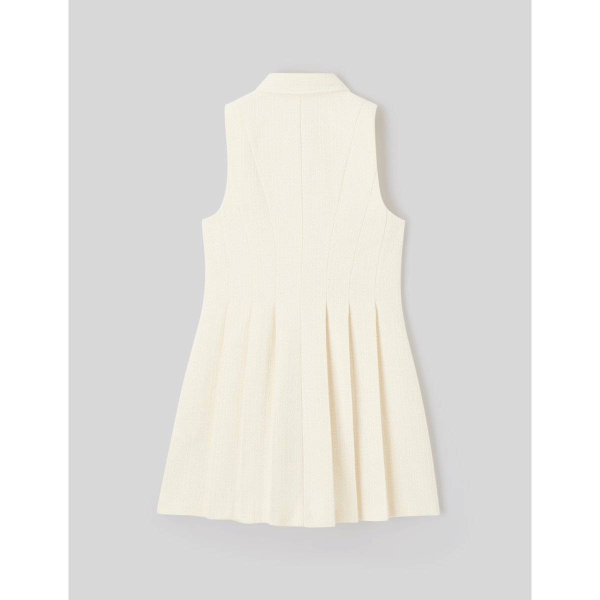 Robe sans manches boutonnée blanc écru, BZB