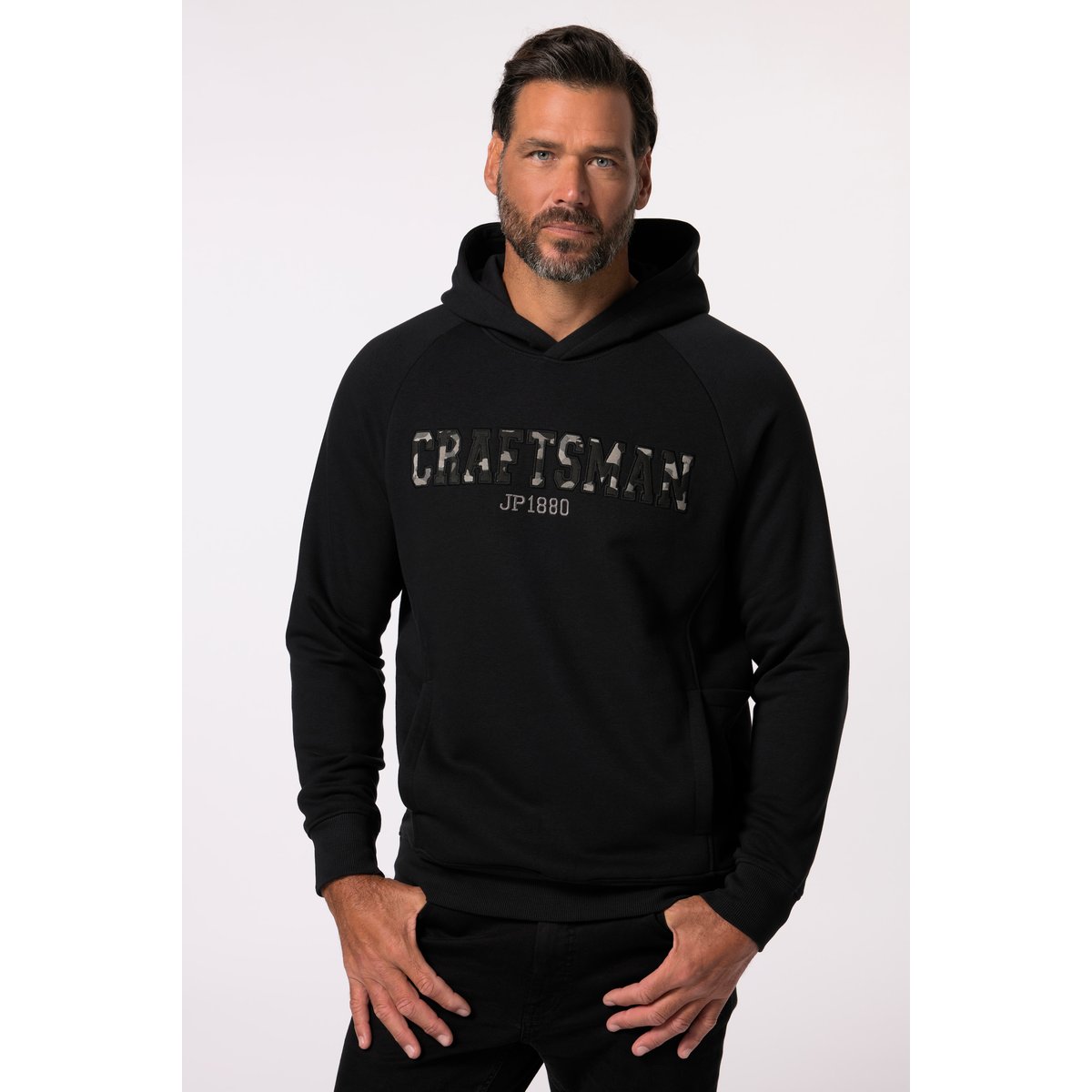 Sweat-shirt à capuche noir, JP1880