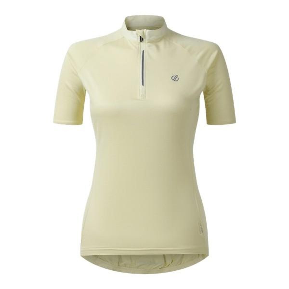 Maillot manches courtes à col montant zippé PEDAL jaune cire, DARE 2B
