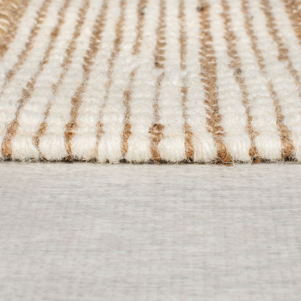 Tapis de couloir jute et laine MEDINA BLOCKS violet, FLAIR RUGS