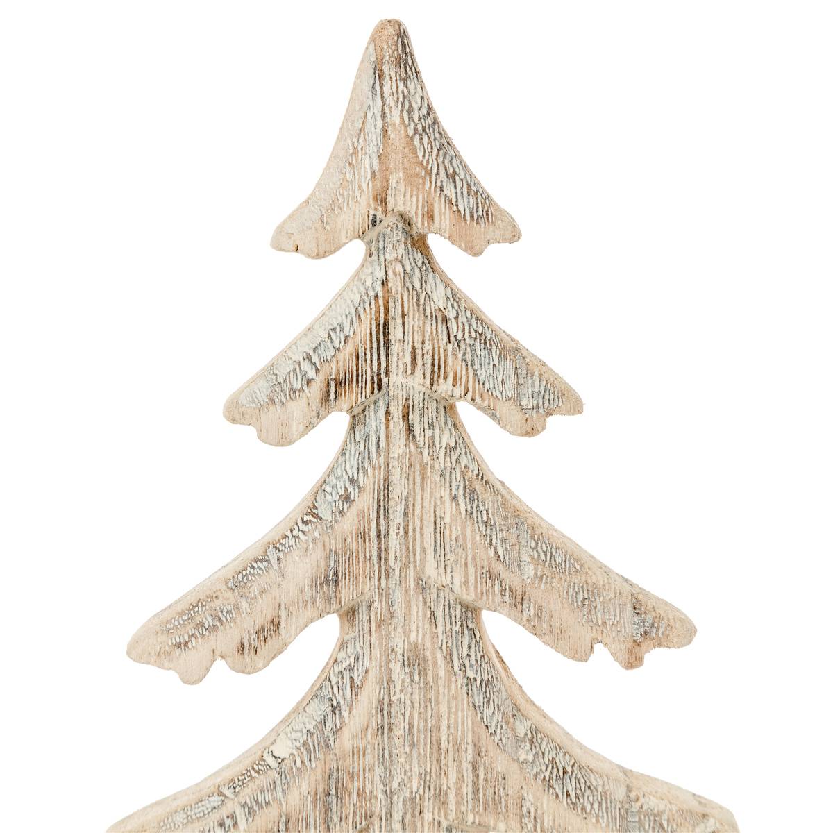 Décoration Bois Sapin sur Bûche marron, ATMOSPHERA