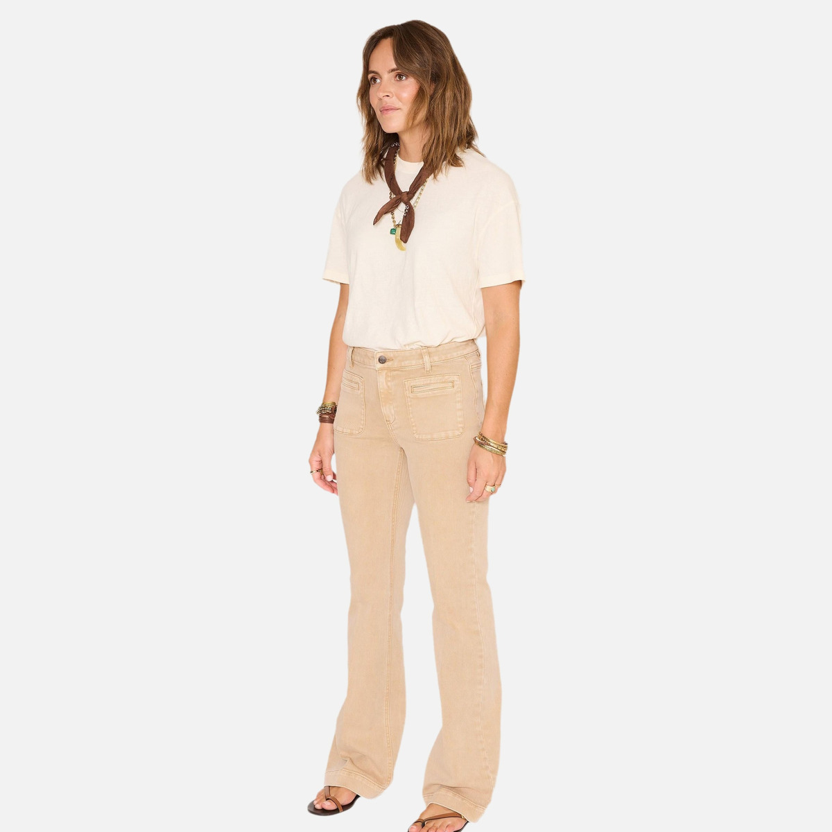 Jean THE DIANA PACIFIC DRILL beige, MKT STUDIO