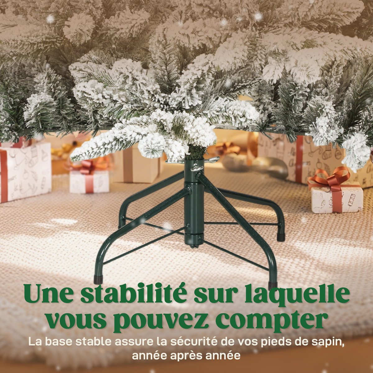 Sapin de Noël Plastique Vert vert, HOMCOM