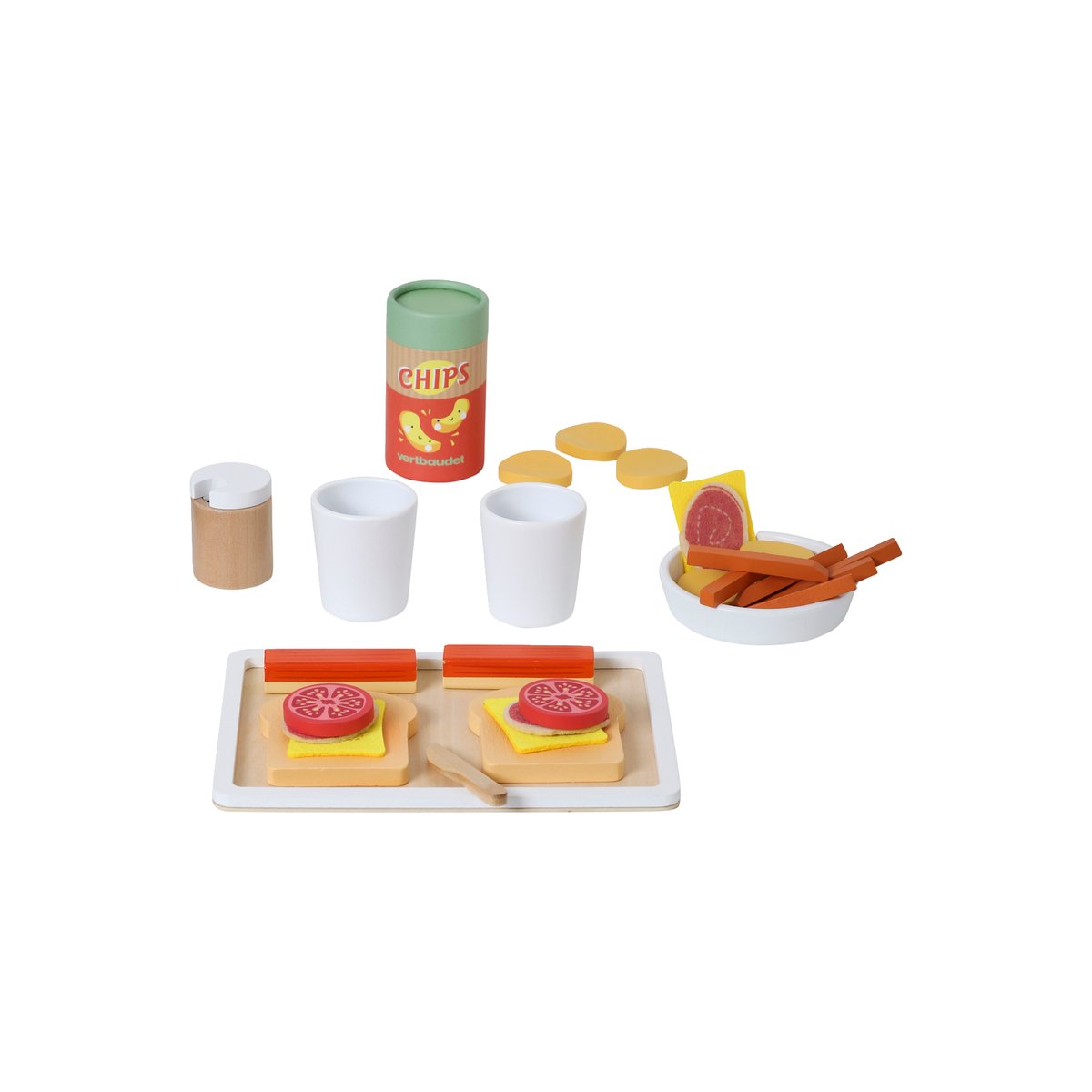 Set apéritif en bois beige, VERTBAUDET