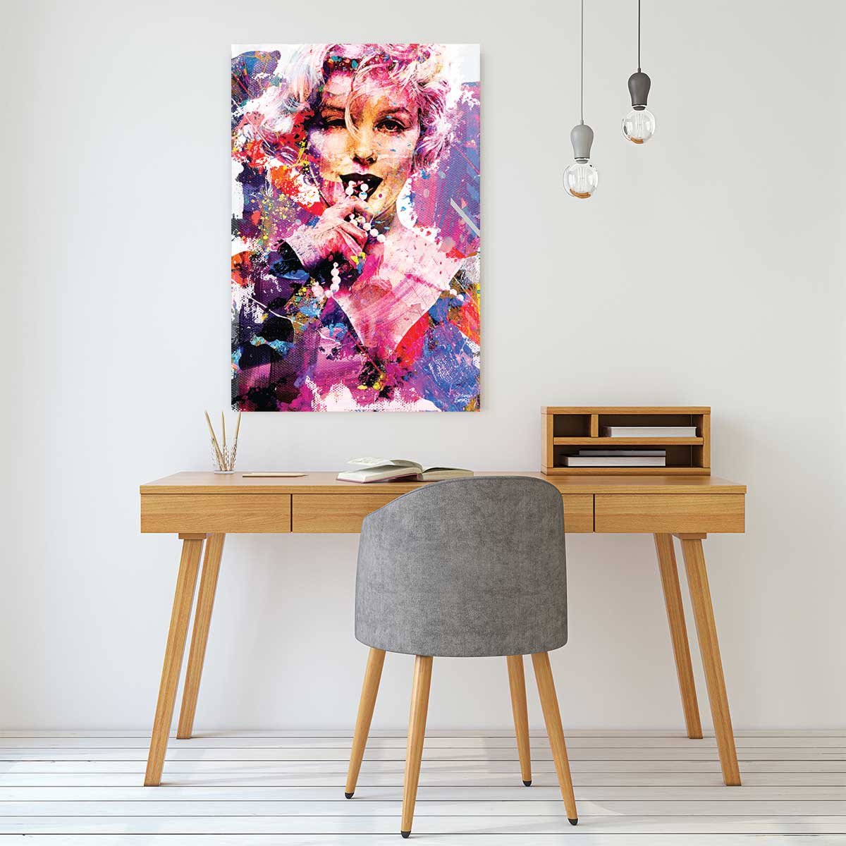 Tableau Affiche illustration graffiti marilyn tableau alu dibond, HEXOA