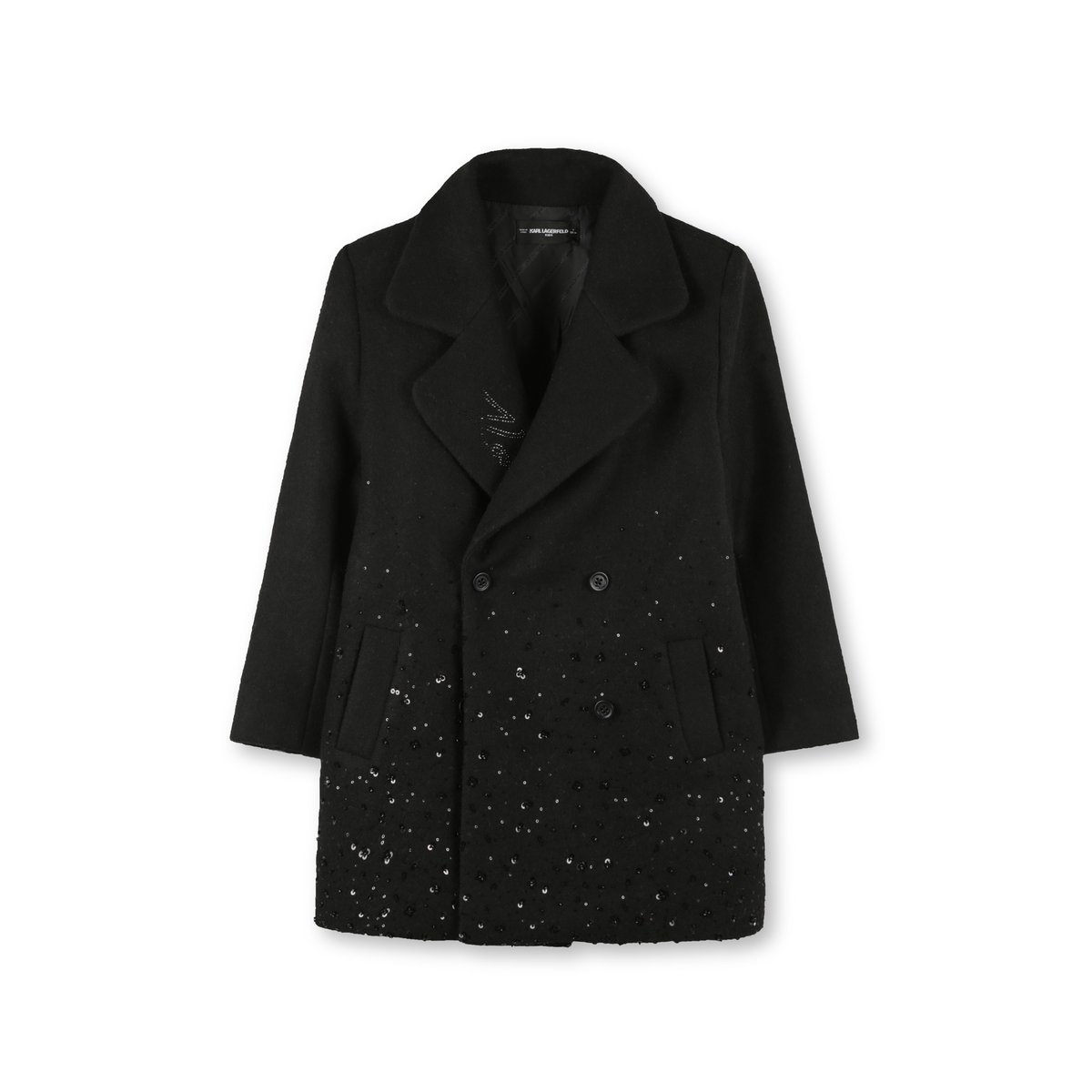 Manteau à fermeture boutonnière black, KARL LAGERFELD KIDS