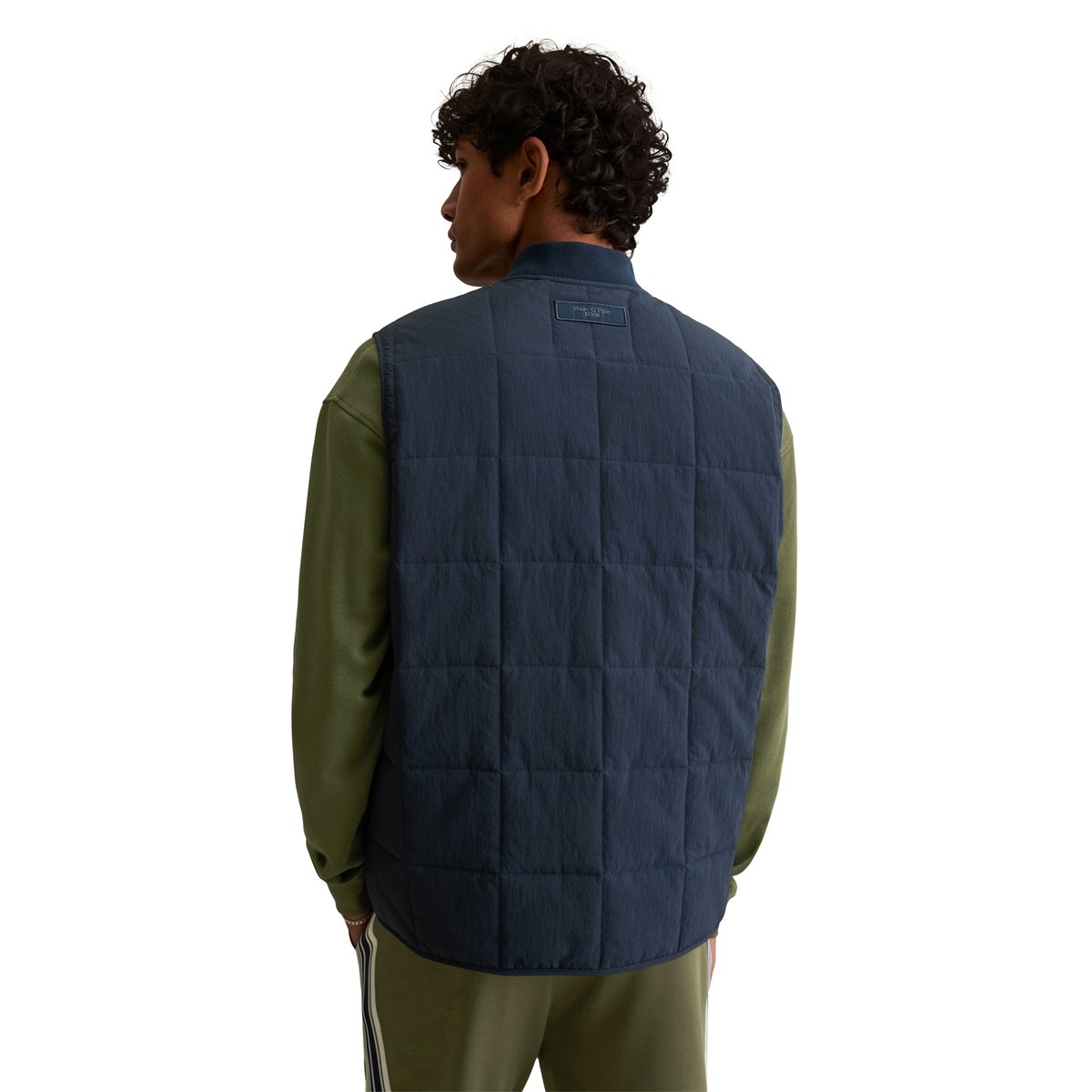 Gilet Outdoor regular légèrement matelassé et imperméable bleu foncé, MARC O’POLO DENIM