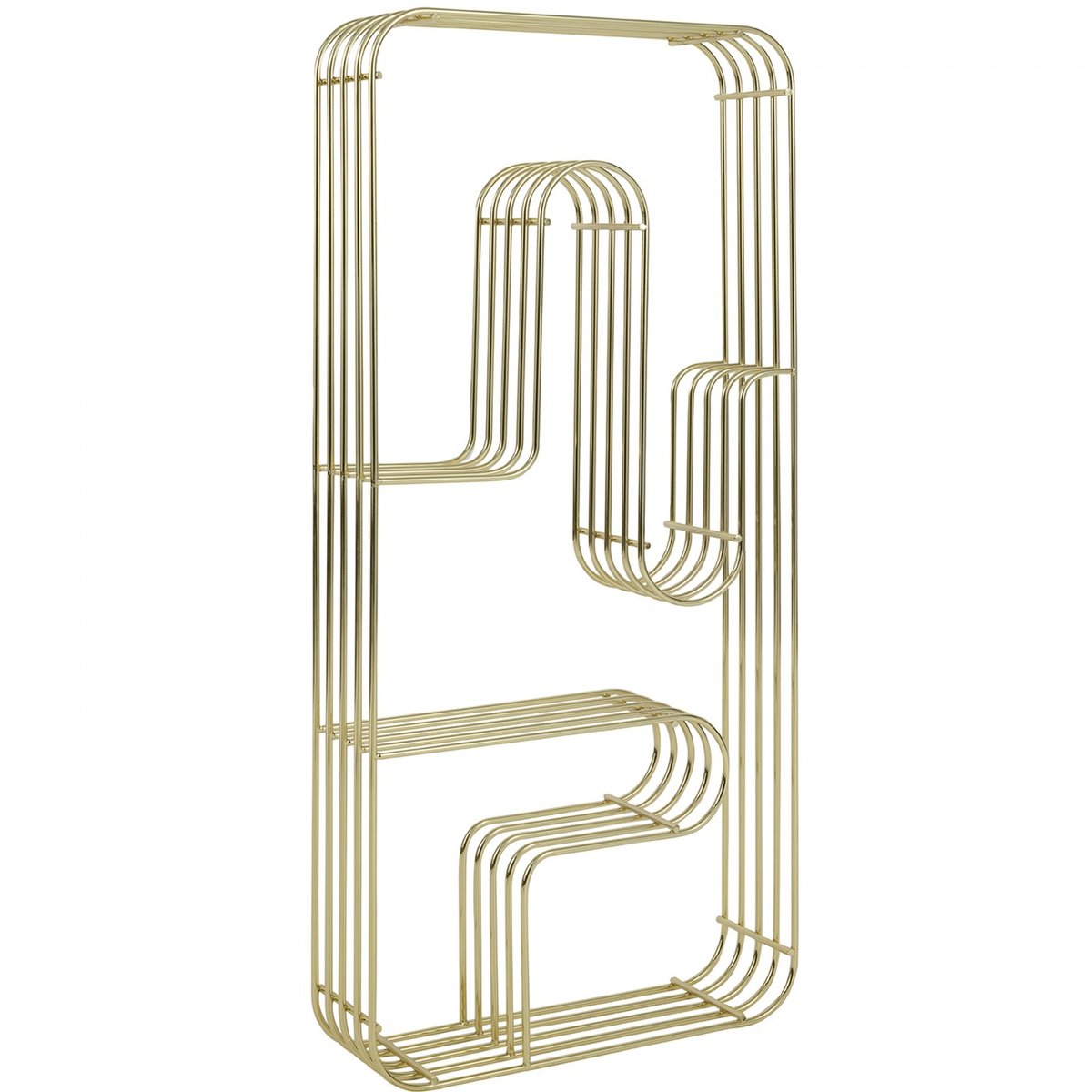 Etagère murale rectangulaire Curva or, AYTM