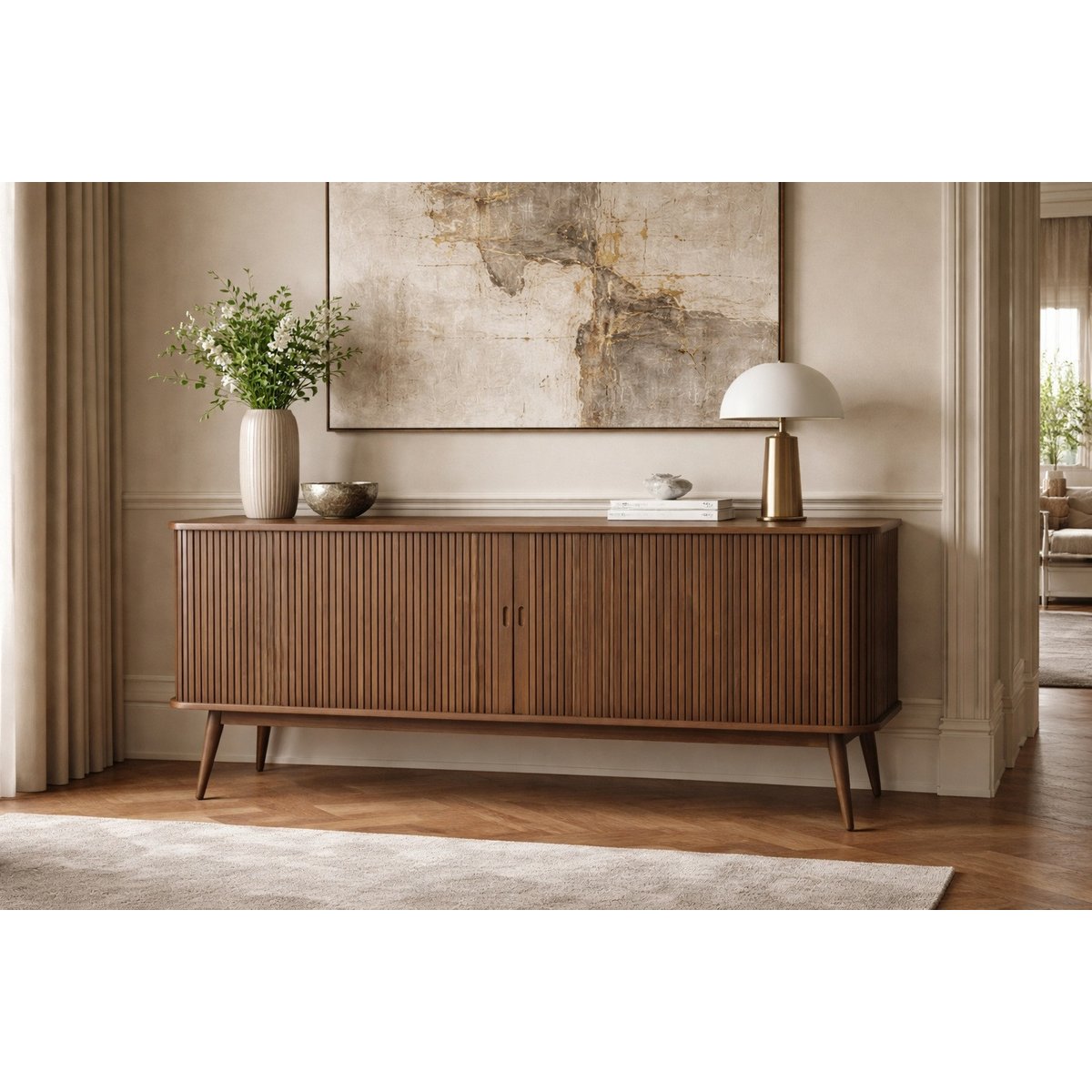 Buffet et Bahut en bois marron, ZUIVER