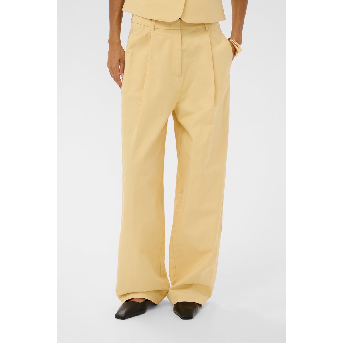 Pantalon de costume jaune reed yellow, SOAKED IN LUXURY