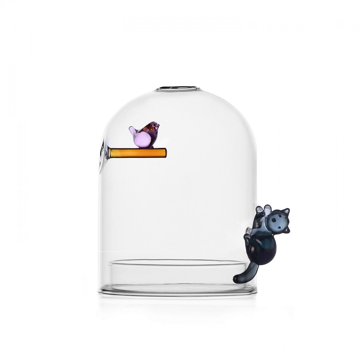 Bougeoir Chat Animal Farm transparent, ICHENDORF