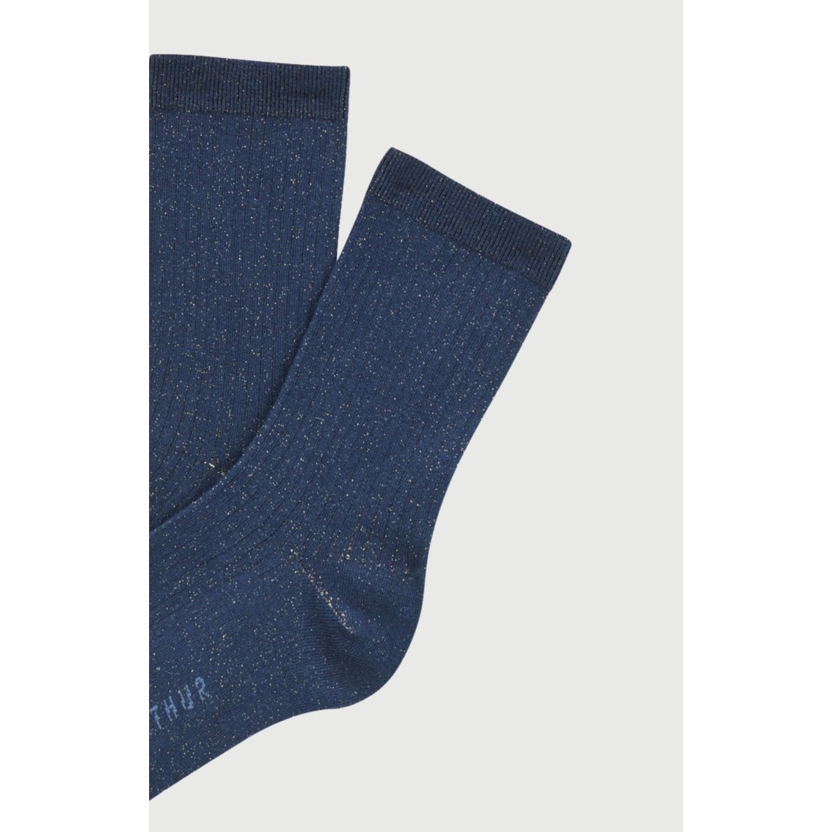 Chaussettes en coton et fil textile couleur unie Minuit marine, ARTHUR