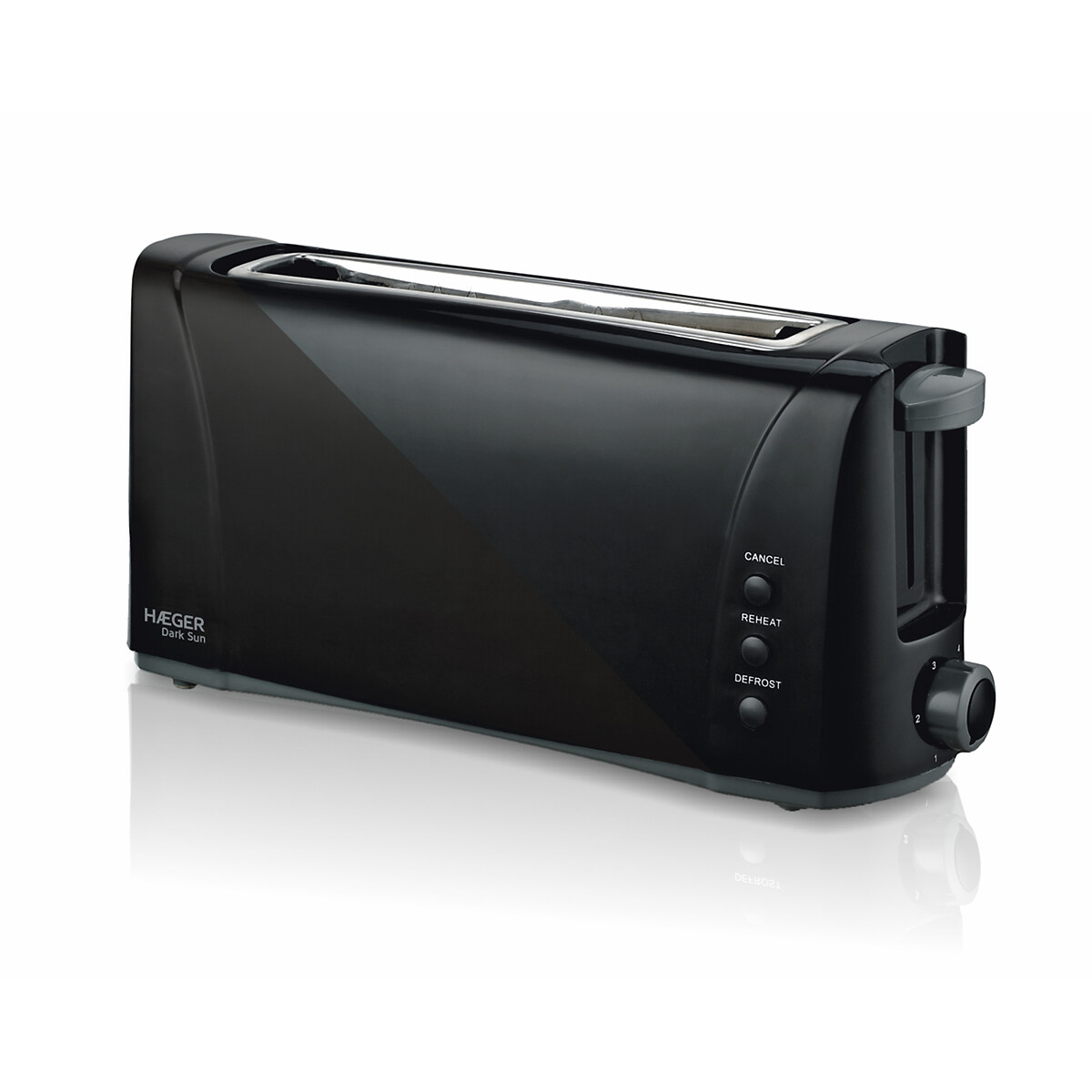 Torradeira HAEGER DARK SUN - 1000W, com abertura extra larga, da Haeger preto , HAEGER