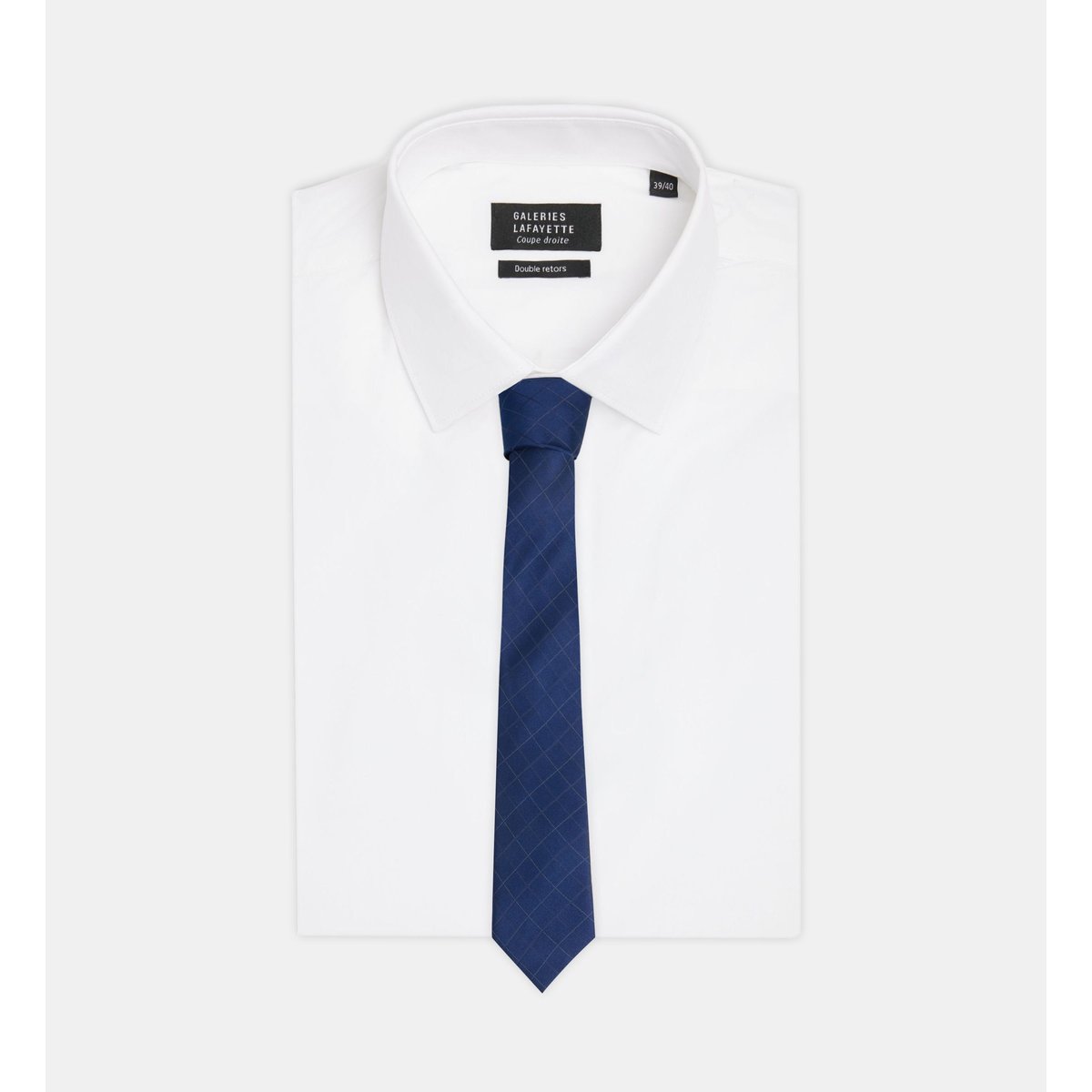 Cravate btcaro cs soie bleu marine, COMPTOIR GL