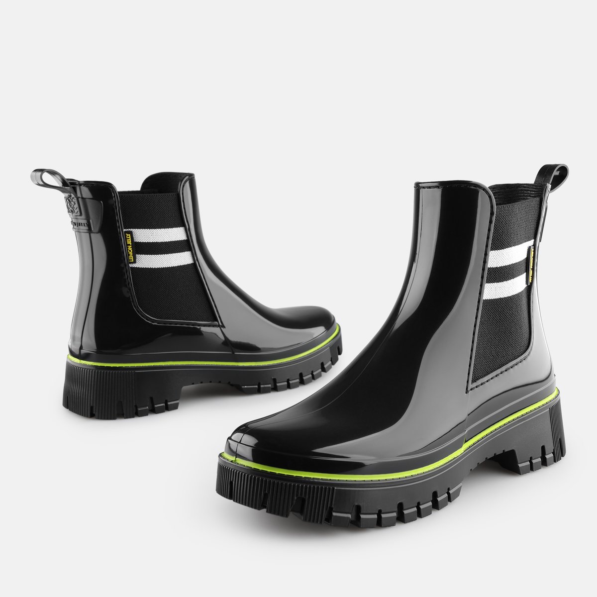 Bottines vegan avec élastique à motif CECI noire, LEMON JELLY