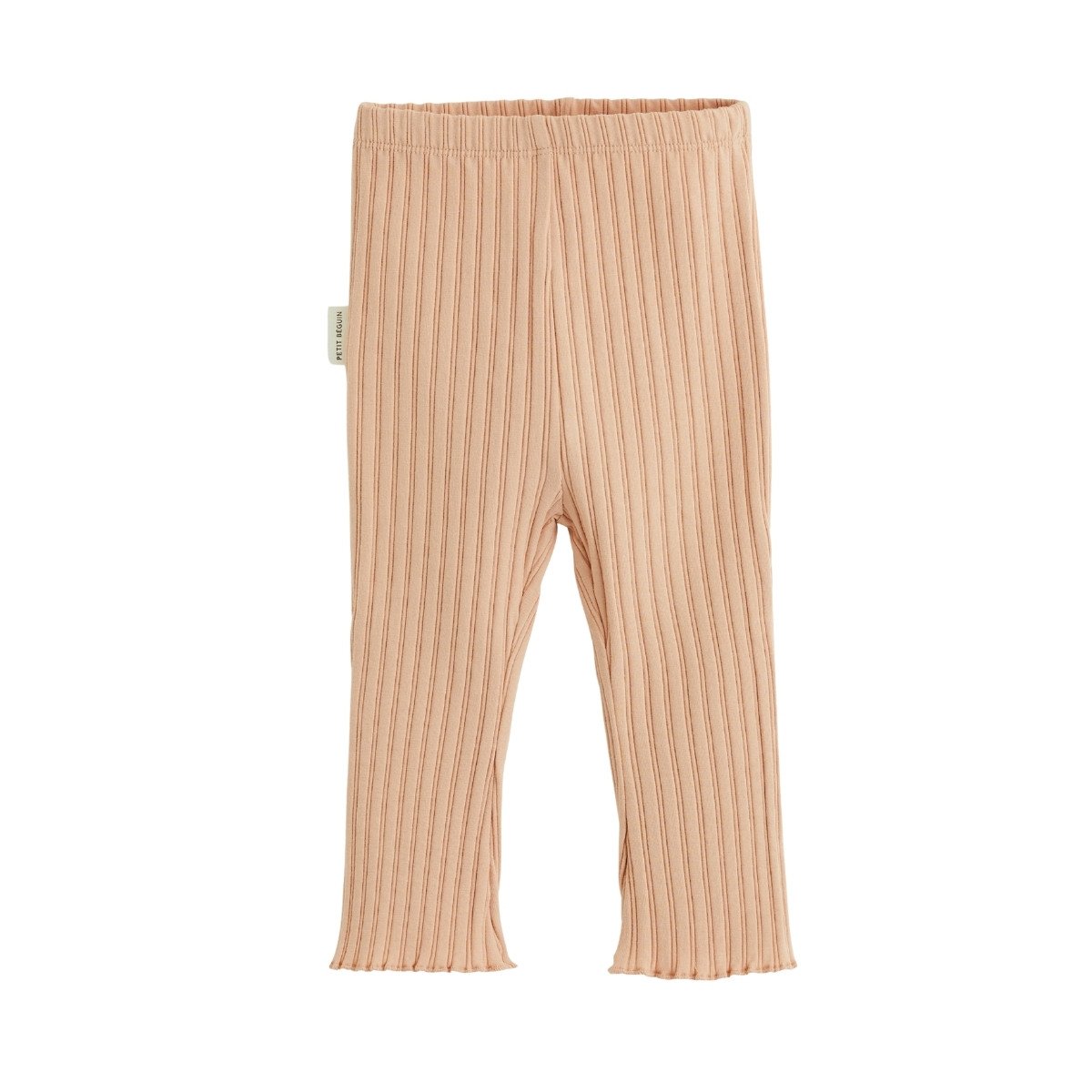 Lot de 2 leggings enfant côtelés Léa rose, PETIT BEGUIN