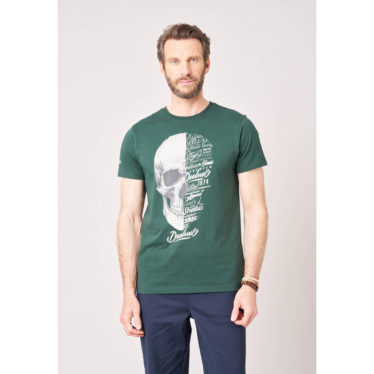 T-shirt homme en 100% coton VEGAS emerald, DEELUXE