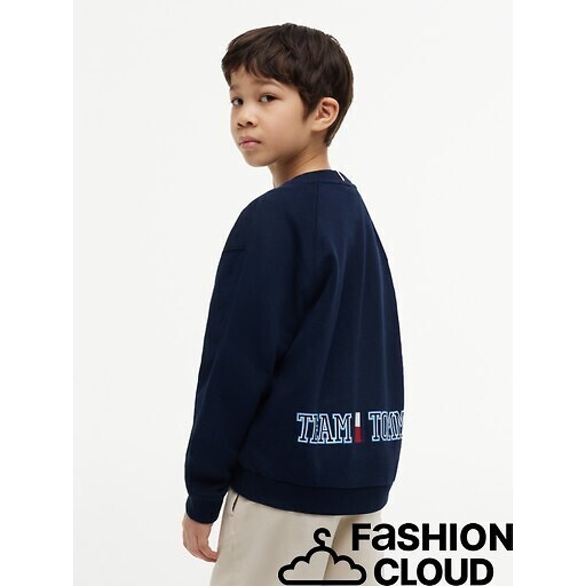 Trui met ronde hals marineblauw, TOMMY HILFIGER