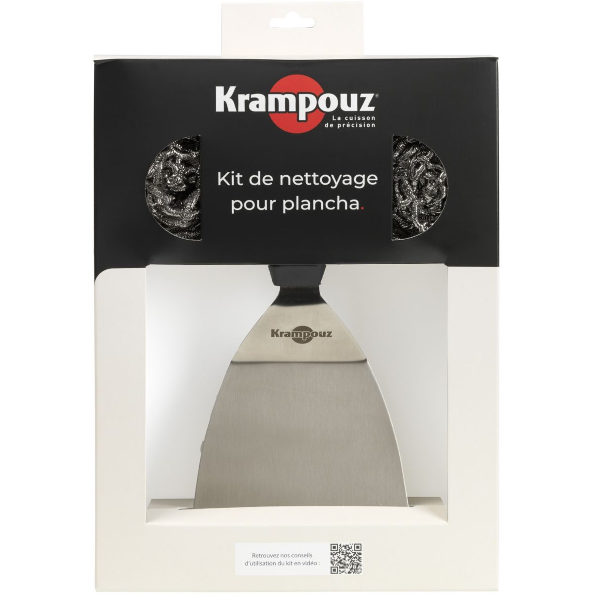 Ustensile plancha spatule/2 boules inox AKN1 multicolore, KRAMPOUZ