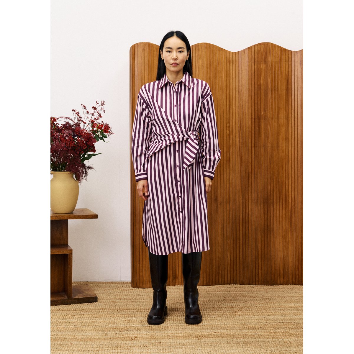 Robe longue AUDRY rose, FRNCH