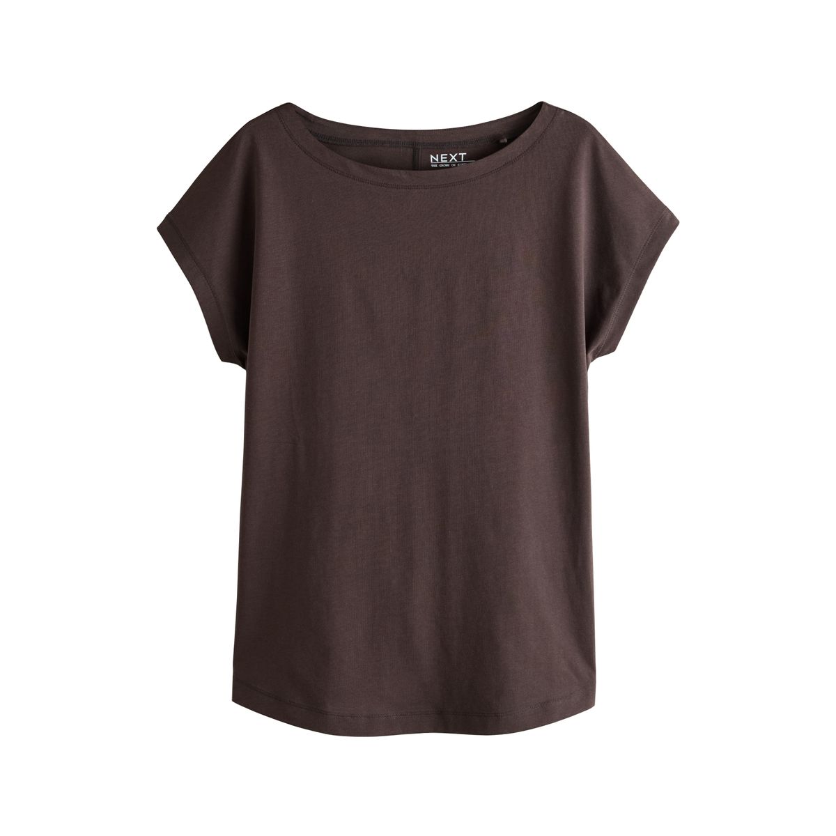 T-shirt à mancherons montés, lot de 2 blanc/marron, NEXT