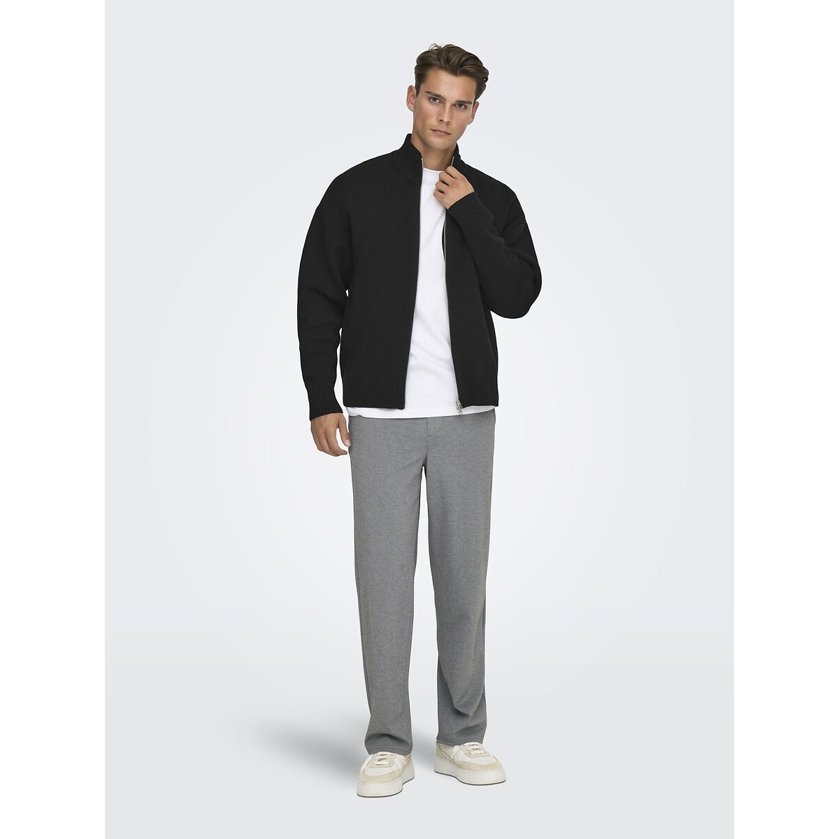 Trui met rolkraag zwart, ONLY & SONS