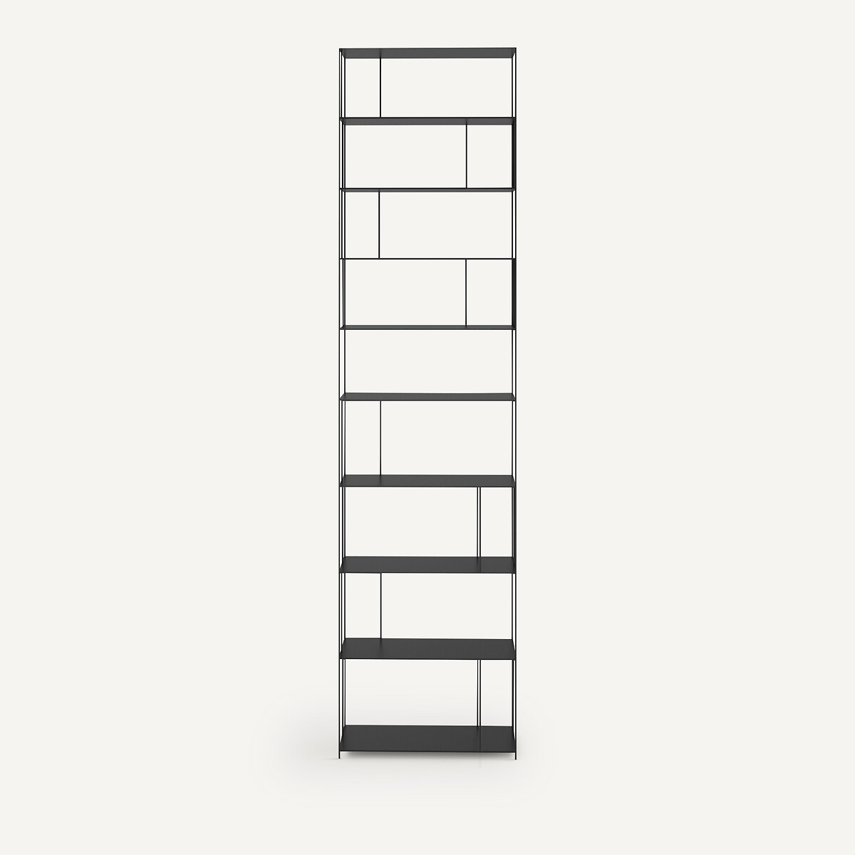 Bibliothèque métal acier H320 cm, Parallel XXL noir, AM.PM