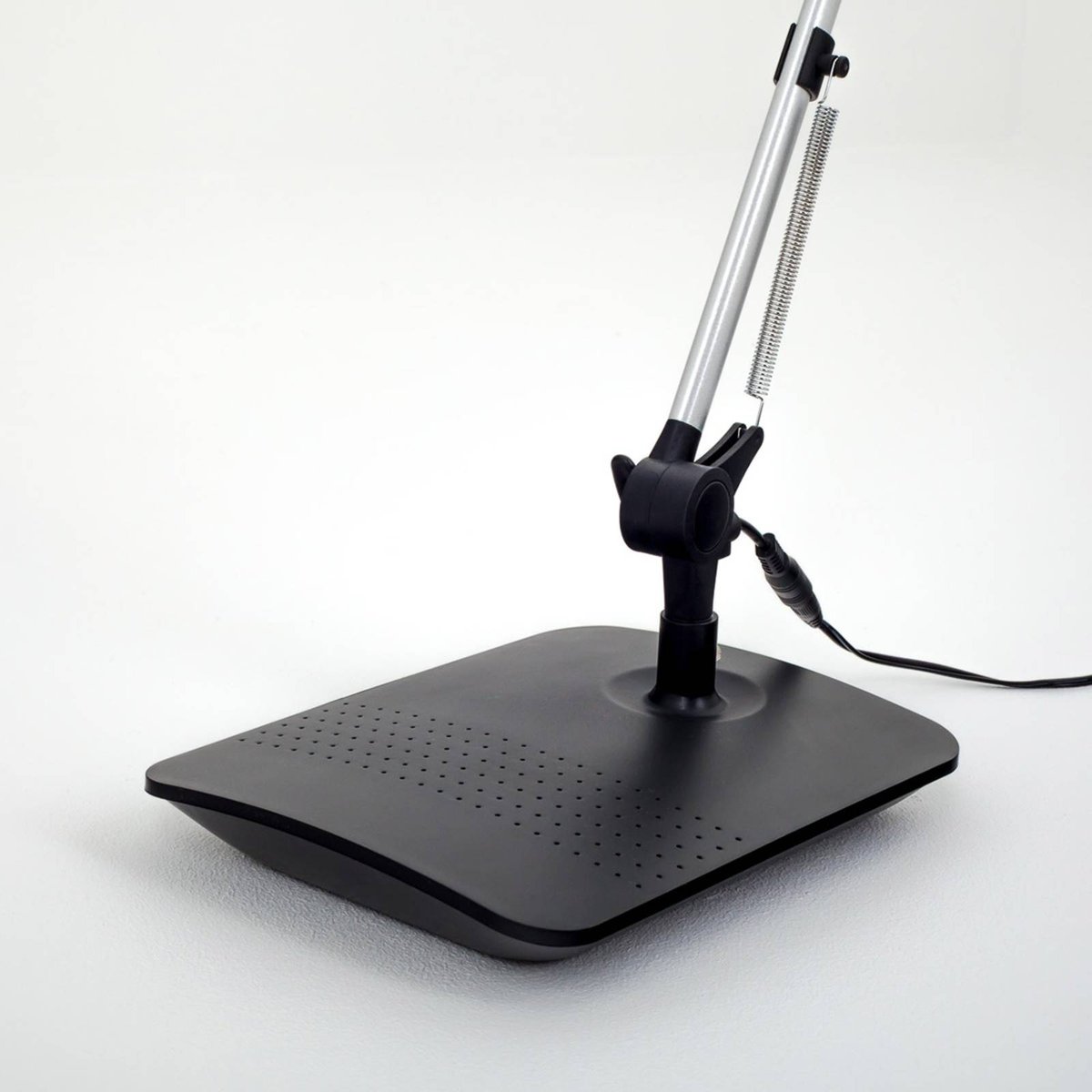 Lampe à poser moderneLED, Felipe blanc, noir, gris alu, LINDBY