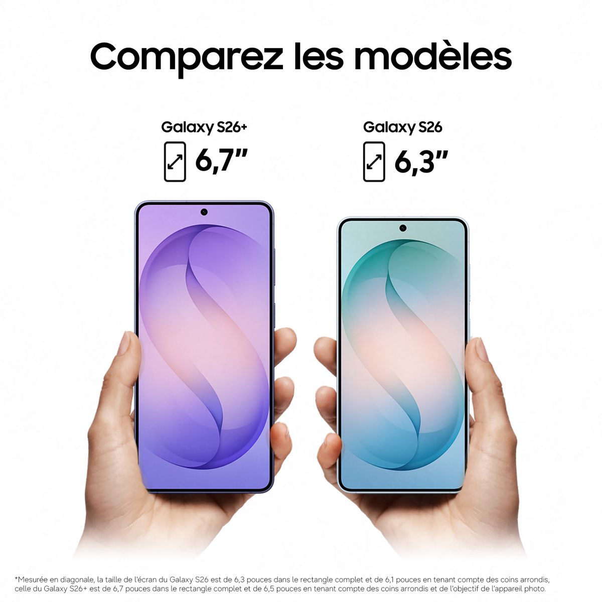 Smartphone Galaxy S26+ Violet 256Go couleur unique, SAMSUNG