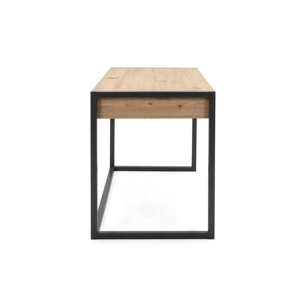 Bureau de chambre effet bois 2 tiroirs 1 niche ALVA bois naturel, PIER IMPORT