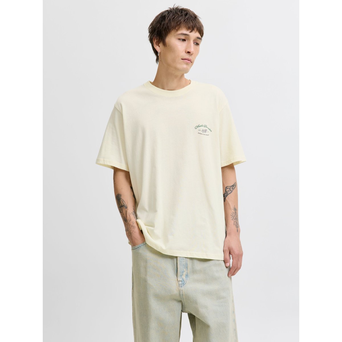 T-Shirt antique white, JACK & JONES