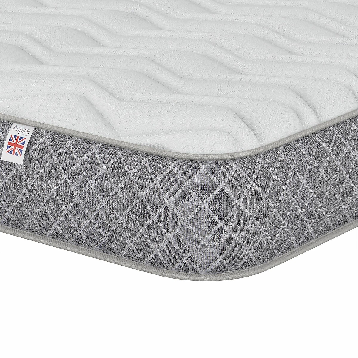 Kids Anti Allergy Sprung Mattress with OEKO-TEX Fabric white, ASPIRE