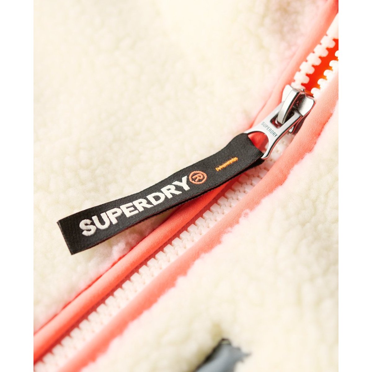 Polaire à demi-fermeture zippée Outdoor écru, SUPERDRY