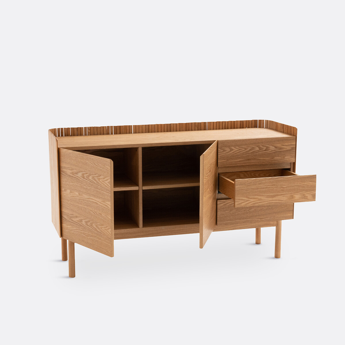 Buffet 2 portes 3 tiroirs, LATTI chêne, LA REDOUTE INTERIEURS