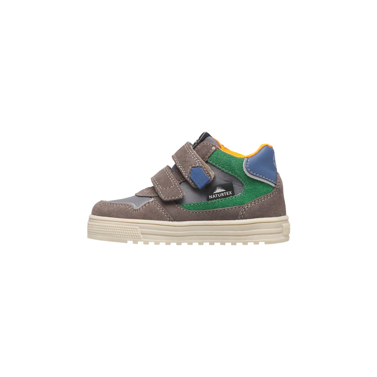 Sneakers en daim et tissu WANNY VL WP. anthracite-vert, NATURINO