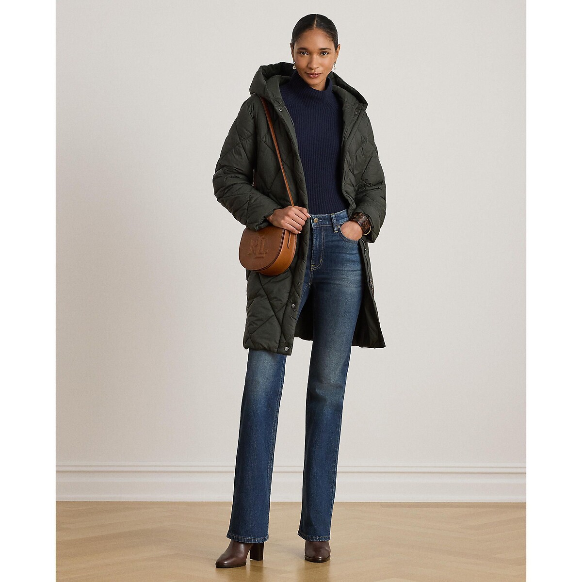Doudoune longue à capuche kaki, LAUREN RALPH LAUREN