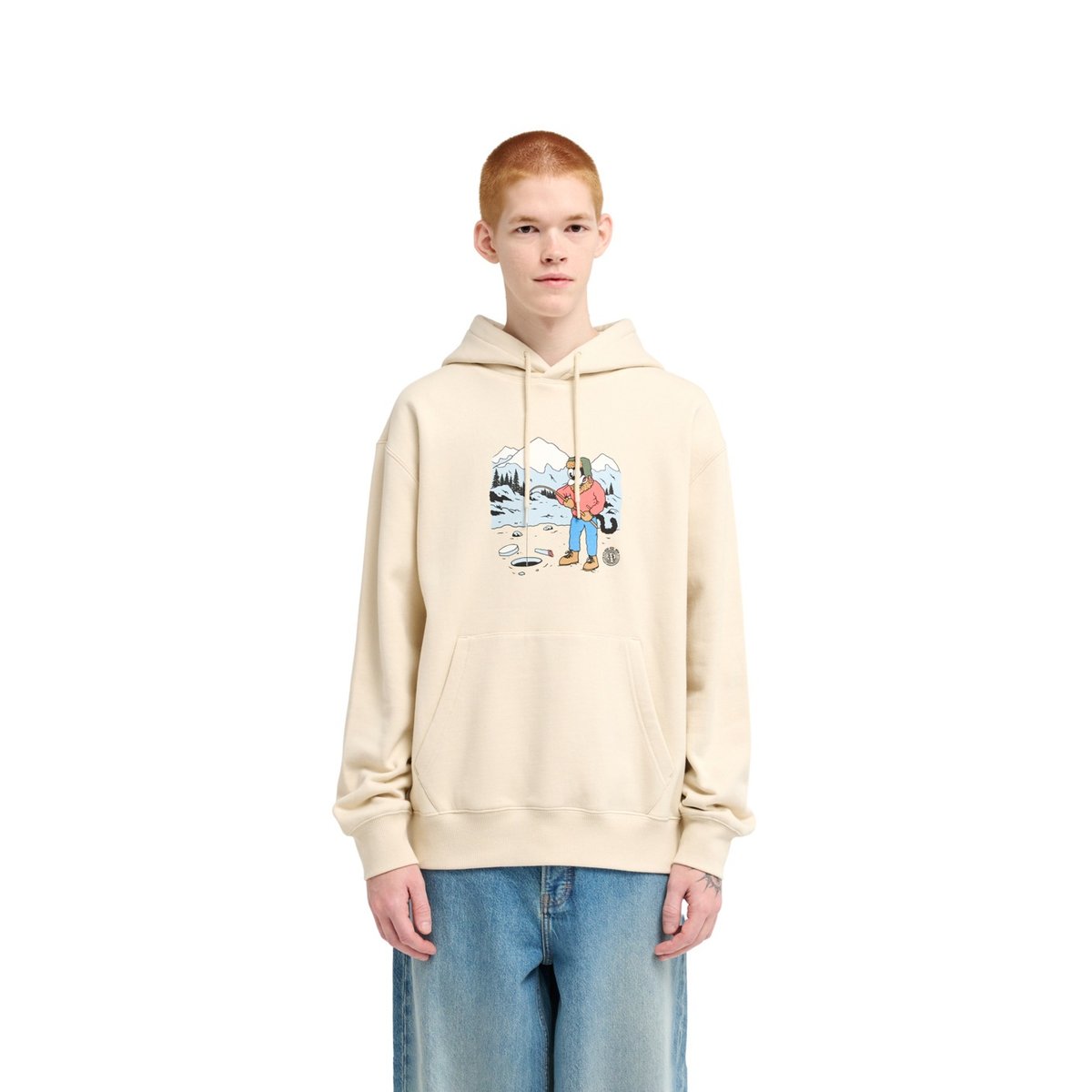 Sweat capuche ICE HOLE beige oat milk, ELEMENT
