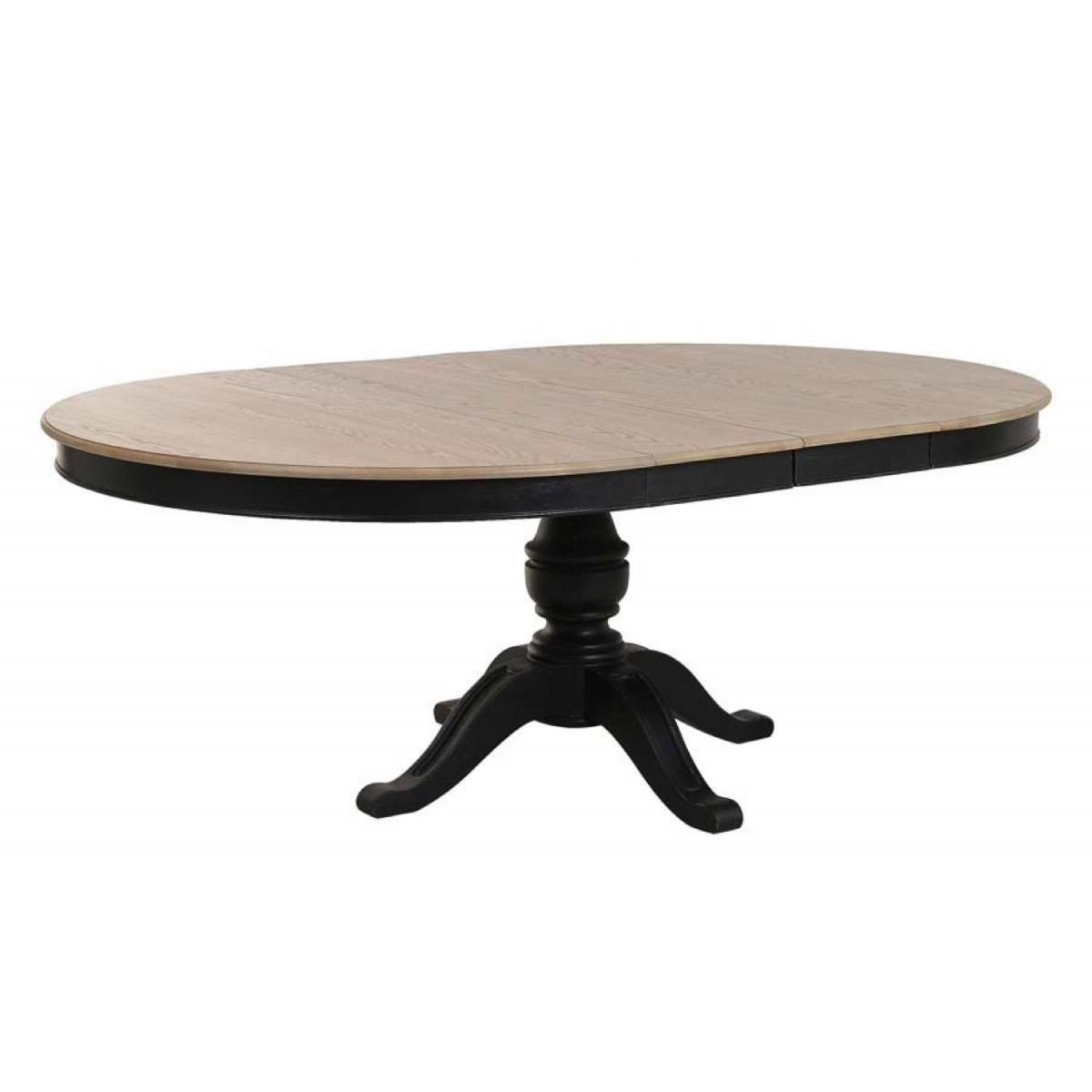 Table ronde extensible - MANOIR noir, INTERIOR'S