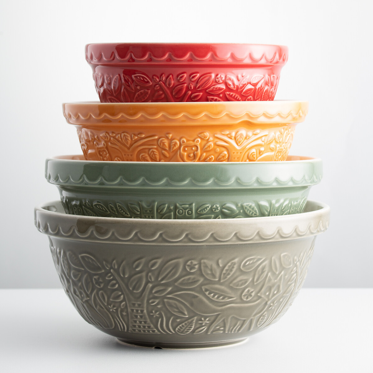 In The Forest 26cm Owl Mixing Bowl green, MASON CASH