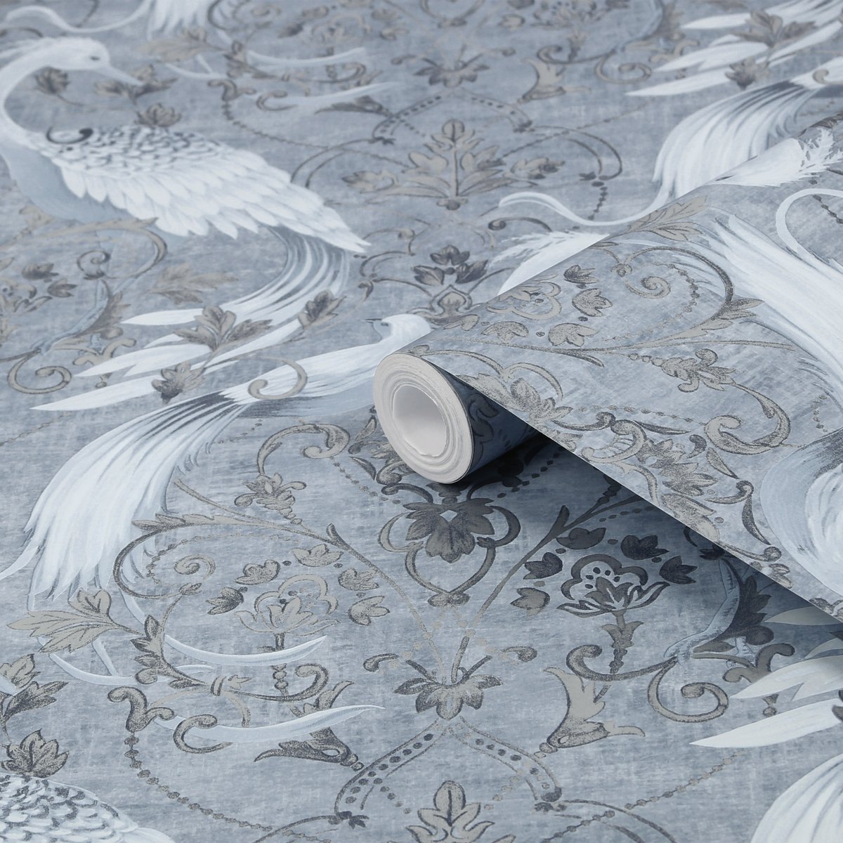 Papier peint Médaillons Tregaron bleu, LAURA ASHLEY